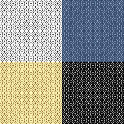 Set of oriental geometric SEAMLESS patterns with diamonds and dots. Ornates for decoration and printing on fabric. Design element. image