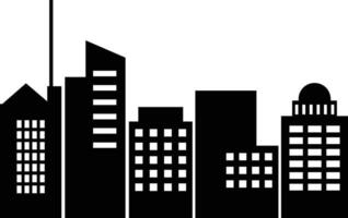 Silhouette of Cityscape with Simple Design vector