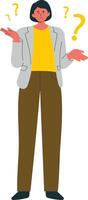 People Asking Question Character. vector