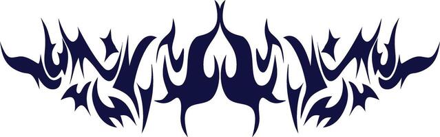 Neo Tribal Tattoo Border Element with Simple Design vector