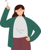 Person Pointing Character. vector