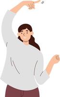 Person Pointing Character in Cartoon Design vector
