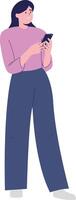 Person with Technology Devices vector