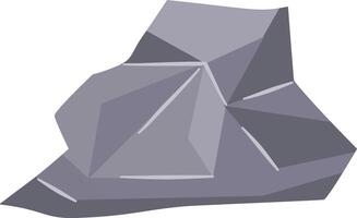 Boulder Rock Illustration Isolated on White Background. vector