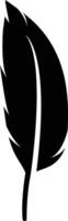Abstract Bird Feather Silhouette Isolated on White Background vector