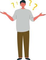 People Asking Question Character. People Solving Problem vector