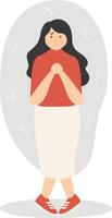 People Depressed Illustration with Flat Cartoon Design vector