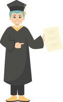 Illustration of People Graduation From University. Isolated on White Background. vector