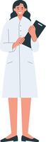 Pharmacist Person Character with Cartoon Design. Isolated on White Background vector