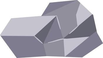 Boulder Rock Illustration on White Background. vector