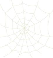 Spider Net Decoration with Flat Design. Isolated on White Background vector