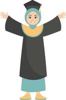 Illustration of People Graduation From University in Cartoon Design vector