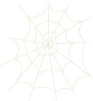 Spider Net Decoration with Flat Design. Isolated on White Background. vector