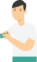 People Holding Empty Wallet with Cartoon Style. vector