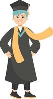 Illustration of People Graduation From University with Cartoon Design vector