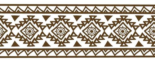 Hand drawn ethnic design with aztec border native american tribal texture. vector
