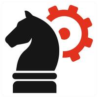 Strategy and planning icon concept in red color vector