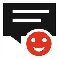 Smile Feedback concept in red color vector