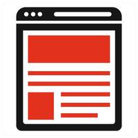 Web Page concept in red color vector