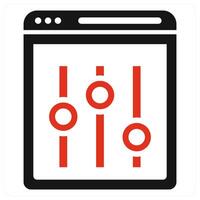 Webpage Configuration concept in red color vector