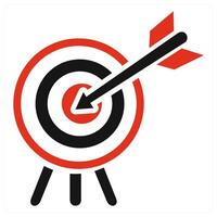Target icon concept in red color vector
