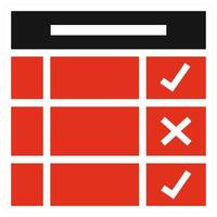 Score Card icon concept in red color vector