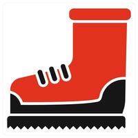Track Shoes icon concept in red color vector