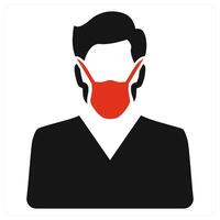 Surgeon icon concept in red color vector