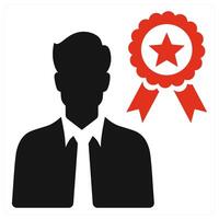 Star Employee in red color vector