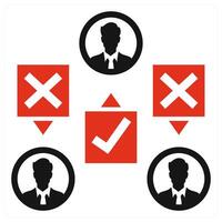 Standpoint icon concept in red color vector