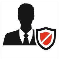 User Security icon concept in red color vector