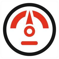 Speed icon concept in red color vector