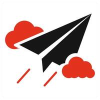 Sent icon concept in red color vector