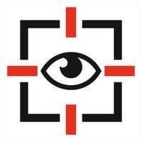 Tracking System icon concept in red color vector