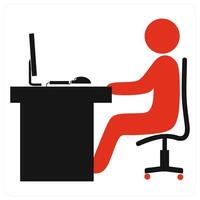 Workplace Provisioning icon concept in red color vector