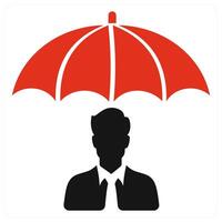 Security icon in red color vector