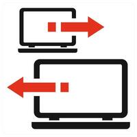 System Sharing icon concept in red color vector
