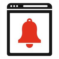 Web Notification concept in red color vector