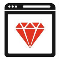Website Ranking concept in red color vector