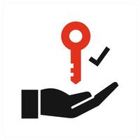 Solution Provider icon in red color vector