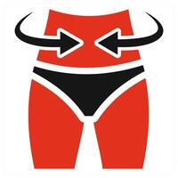 Weight Loss icon concept in red color vector