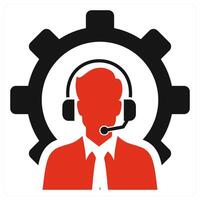 SEO Services icon concept in red color vector