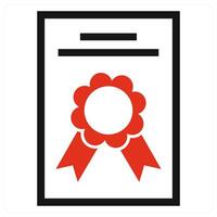 SEO Certificate concept in red color vector