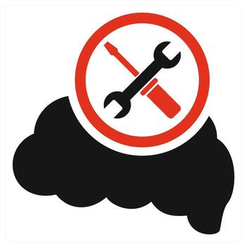 Skill Development icon concept in red color vector