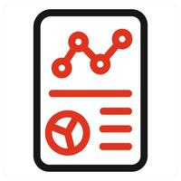 Security Report icon in red color vector