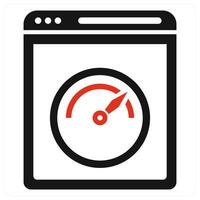 Website Speed concept in red color vector