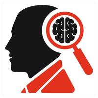 Talent icon in red color vector
