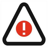 Warning icon concept in red color vector