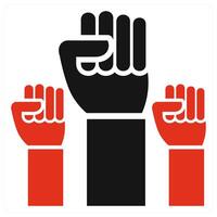 Teamwork icon in red color vector