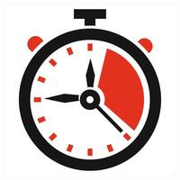 Time Frame icon concept in red color vector
